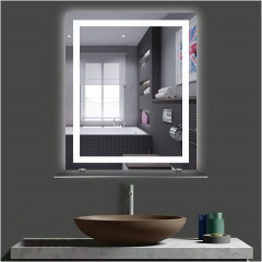 Дзеркало з LED підсвіткою та полицею L SR-02 500х700 мм