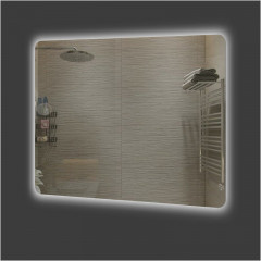 Зеркало с LED подсветкой и электрическим подогревом L SR Майами 900х700 мм (11440584)