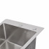 Мойка для кухни интегрированная Lidz Handmade H4050 (LDH4050BRU39258) Brushed Steel 3,0/1,0 мм