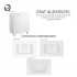 Комплект Qtap Albatross 710х825х460 White тумба напольная + раковина врезная QT0171TN700D3070CW