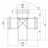 Крестовина канализационная TA Sewage 50, 90°