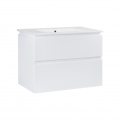 Комплект Qtap Albatross 810х725х460 White тумба подвесная + раковина врезная QT0172TP800D3080CW