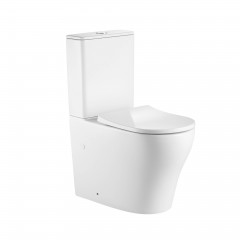 Унитаз напольный Qtap Virgo Ultra Quiet безободковый с сиденьем Soft-Close WHITE QT18226092AW