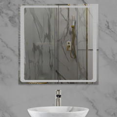 Дзеркальна шафа з LED підсвіткою L Сан-Ремо 700х700 мм