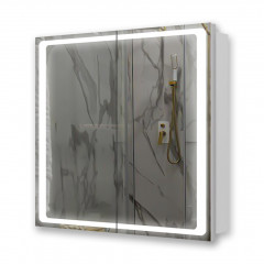 Дзеркальна шафа з LED підсвіткою L Сан-Ремо 700х700 мм