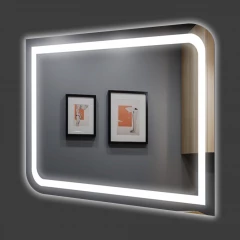 Зеркало с LED подсветкой и электрическим подогревом L SR Бали 1000х800 мм (11440584)